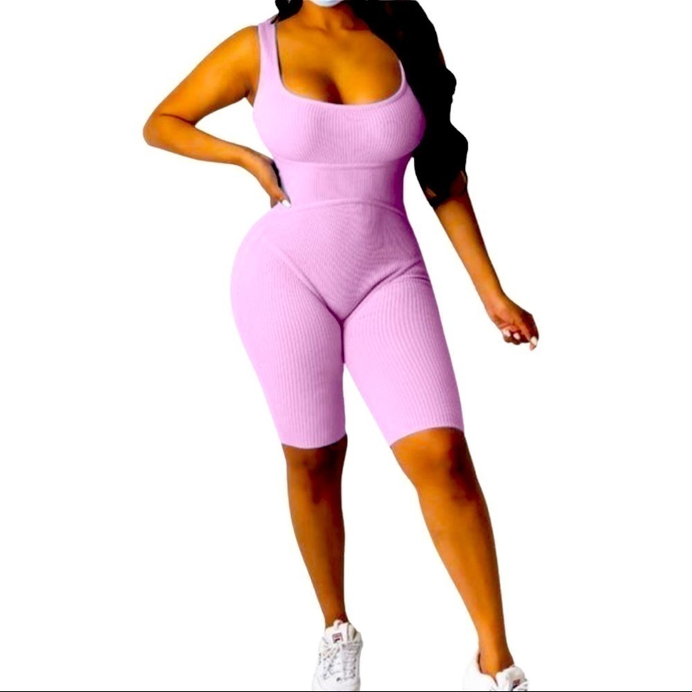 𝅺lavender Bodycon Romper